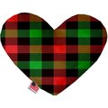 Mirage Pet Products Christmas Plaid 8 in. Heart Dog Toy 1306-TYHT8
